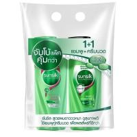 ราคา ดีสุดๆ!! [แพ็คคู่สุดคุ้ม] SUNSILK ซันซิล แชมพูสีเขียว + ครีมนวดสีเขียว สูตรผมยาวสวยสุขภาพดี 625 มล. พร้อมส่ง!! (8759805186)