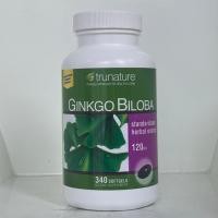 ราคา Trunature Ginkgo Biloba 120mg 340 softgels ช่วยในการทำงานตามปกติของสมองและการไหลเวียนโลหิต (17105109700)