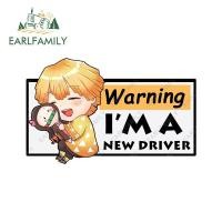 ราคา EARLFAMILY 20 ซม.x 12.5 ซม.Demon Slayer Zenitsu ใหม่ Driver คําเตือนรถสติกเกอร์บุคลิกภาพรถจักรยานยนต์กันชน Decals Creative รถอุปกรณ์เสริม (43612460648)