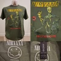 ราคา เสื้อวง เสื้อวงร็อค Nirvana เสื้อวงงานลิขสิทธิ์แท้ นำเข้า 100% ป้ายGildan ของแท้ สินค้ามือ1 (26609396779)