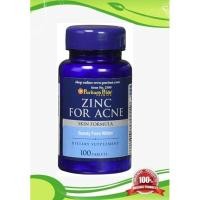 ราคา USA แท้ 100% Puritan's Pride Zinc For Acne 50 Mg (100เม็ด) (1914330229)