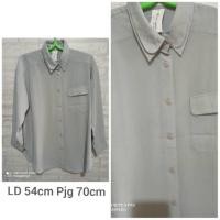 ราคา KEMEJA BIG size เสื้อเชิ้ตสีเทา (42855770284)