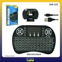 ราคา Glink คีย์บอร์ด ไร้สาย มินิ มีไฟ 3สี Mini Wireless Keyboard 2.4 Ghz รุ่น GKB-220 Black (สีดำ) (5147075760)
