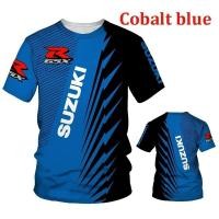 ราคา เสื้อยืดแขนสั้น พิมพ์ลายน่ารักของรถจักรยานยนต์ Suzuki สําหรับผู้ชาย (49456875281)