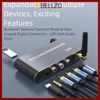 ราคา CODBELLZO Digital Optical to 3.5 mm, Aluminium Alloy with Bluetooth 5.1 Receiver Digital to Analog Audio Converter, 4 in 1 with Remote Coax to Analog L/R RCA 3.5 mm. (43279095160)