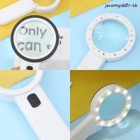 ราคา JEROMY แว่นขยายแบบมีไฟ, ไฟ LED ความสว่างมือถือแว่นขยาย, การขยาย 5 X HD Professional Hand Held อ่านแว่นขยายเหรียญการตรวจสอบ (45157898451)