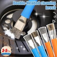 ราคา [3-5 วันมาถึง]แปรงทําความสะอาดสองหัว 3 ชิ้นพร้อมขนหมูและลวดเหล็ก, เครื่องขัดพื้นอเนกประสงค์สําหรับเตาแก๊สย่างเตาอบ, ที่จับตามหลักสรีรศาสตร์ครัวเครื่องมือ (54555160944)