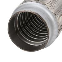 ราคา ❤ 2.5X8in Exhaust Flex Pipe Stainless Steel Braid Flexible Joint Coupling Tube Universal For Car (25380212165)