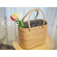 ราคา กระเป๋าสาน Kara.officialth ถือโค้งบุผ้าสก๊อต (9903361204)