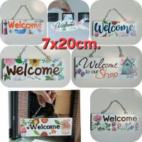 ราคา ป้ายไม้ Welcome , show แต่งร้าน แต่งบ้าน ขนาดเล็ก (24163299670)