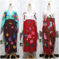 ราคา ชุดเดรสยาว เดรสผ้าฝ้ายพื้นเมือง ทรงกระเหรี่ยงต่อแขน ปักมือด้วยไหมพรมและไหมประดิษฐ์ (18276543521)