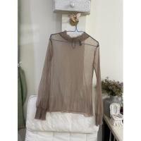 ราคา เสื้อซีทรูsexy sz.s-m-L ใส่ได้ค่ะ คอเต่า แขนยาว สีครีม เนื้อ ส่งต่อ70 (18642185421)