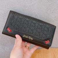 ราคา กระเป๋าสตางค์ หนัง Pu ใบยาว ทรงคลัทช์ ลาย Hello Kitty สีดํา สําหรับผู้หญิง L069 (23468541111)