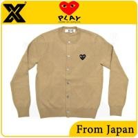 ราคา PLAY，CDG，COMME des GARCONS，Rei Kawakubo ของแท้นำเข้าจากญี่ปุ่นเสื้อกันหนาว，คาร์ดิแกนเสื้อโค้ท คอกลมสีน้ำตาล coatCardiga (55307025598)