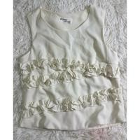 ราคา เสื้อกล้ามสีขาว เเต่งระบาย ป้าย bonnes ventes มือสอง หมองเล็กน้อย (43053115156)