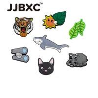 ราคา JJBXC ตัวติดรองเท้า charm หัวเข็มขัดรูปเสือ ปลาฉลาม และฮิปโป อุปกรณ์ตกแต่งรองเท้า (48303005981)