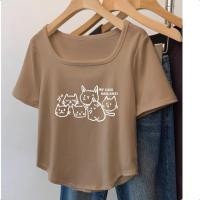 ราคา เสื้อยืดคอกลม เสื้อใส่ให้ดูผอม ดูบางลง เสื้อผ้าคนอ้วนไซซ์ใหญ่ เสื้อทํางานผู้หญิง เสื้อยืดผู้หญิงทรงสลิม ชุดคนอ้วน (24744821077)