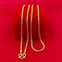 ราคา ทองปลอม สร้อยคอทอง2สลึง ลายเต๋ากลมหนัก2สลึง ทองโคลนนิ่งเหมือนแท้ ทองชุบ 0243 (25040572855)
