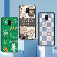 ราคา เคส Samsung A6 2018 / A6 Plus พิมพ์ลายหมีน่ารักและกบเขียว (29293176224)