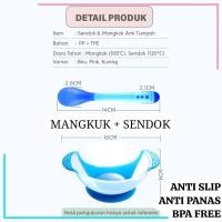 ราคา ชุดชามสําหรับทารกสําหรับ MPASI BABY SPOON SILICON BPA FREE ANTI-SPILL ANTI-HEAT / BOWL SPOON (50903214101)