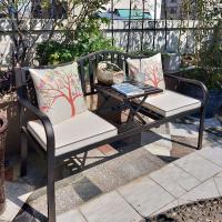 ราคา ชุดโต๊ะเก้าอี้ garden furniture set Outdoor เก้าอี้กลางแจ้งเก้าอี้สนามพับได้ โต๊ะและเก้าอี้เหล็กกันน้ำและกันสนิม (25219577540)