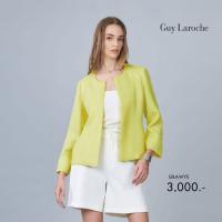 ราคา Guy Laroche แจ็คเก็ต Light jacket Airy คอกลม แขนยาว สีเขียวอมเหลือง GBAWYE (28764262127)