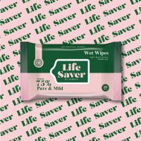 ราคา wet wipes ทิชชู่เปียกแอลกอฮอล์lifesaver (11204322594)