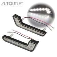 ราคา AUTOUTLET 2PCS Bright White 8 LED DRL Car Daytime Running Driving Light Car Styling Light Lamp Wate (49956347509)