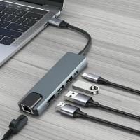ราคา ด็อค USB 3.0 แบบ 5 พอร์ต (HDMI 4K, Ethernet) สําหรับ MacBook, iPad, Samsung S22 Dex, Xiaomi 12, PS5 อะแดปเตอร์ USB-C เป็น HDMI (56208850653)