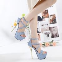 ราคา รองเท้าส้นเข็มรัดส้น สูง 6 นิ้ว เสริม Platform หน้าเท้า 2 นิ้ว รุ่น 9-3167 (26917684836)
