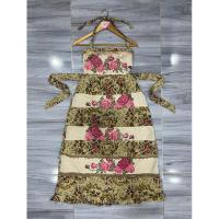 ราคา ใหม่มือ1✨เดรสยาวคล้องคอผูกเชือก ผ้าทอ ดอกแต่งปักโครเชร สม็อคหลัง ซิปหลัง มีซับใน ไซส์S งานป้าย widelia@real ผ้าดี สวย (29358273406)