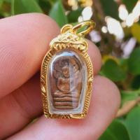 ราคา พระนาคปรกหลวงปู่ศุขพิมพ์ใบมะขามเลี่ยมกรอบทองไมครอนกันน้ำอย่างดีขนาด 2 เซนติเมตร (8619614905)