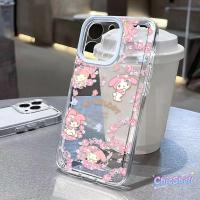 ราคา เคสไอโฟน เมโลดี้ดอกไม้ เคสใส กันกล้อง cho iPhone 11 12 13 14 15 16 ProMax X XR XS Max 7 8Plus-CL (43730045358)