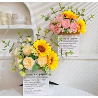 ราคา ดอกทานตะวันเทียม ดอกไม้ตกแต่งบ้านดอกไม้ปลอม ดอกทานตะวัน Sunflower ก้านยาว วาเลนไทน์ ปัจฉิม สำหรับจัดแจกัน ของขวัญรับปริญ (43378350727)