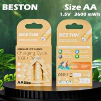 ราคา ถ่านชาร์จ Beston AA / AAA 1.5V ชุด 4 ก้อน และที่ชาร์จ สำหรับ Mouse นาฬิกา ที่ใช้ถ่านชาร์จ1.2Vไม่ได้ (23163592288)