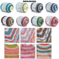 ราคา RENUNONG เส้นด้ายฝ้ายนุ่มหมวกผ้าพันคอเสื้อกันหนาวย้อมทอมือโครเชต์ (52906893361)