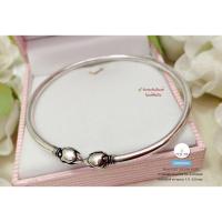 ราคา กำไลข้อมือเงินแท้92.5% กำไลหัวบัว-รมดำ(แบบตัน) หนัก 1 สลึง-3 สลึงตัน (เรือนเงินแท้) : HAN0004 (2050640100)