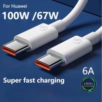 ราคา Fast สายชาร์จข้อมูล 6A Type-c ถึง Type-c 100W 66W สําหรับ Huawei Matebook D15 D14 Super Fast PD ข้อมูลสาย (42724302022)