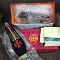ราคา พร้อมส่ง รองเท้า Tory Burch Espadrille ของแท้100% สีกรมตราโลโก้สีแดง size7, 8.5 อุปกรณ์ครบ ถุงผ้า กล่อง ไม้ดันทรงรองเท้า (3433076794)
