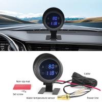 ราคา Auto Car Water Temp Gauge + Voltmeter DC 12/24V For Car Temperature Sensor 10mm Universal for Car V (49105656515)