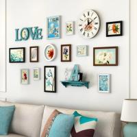 ราคา กรอบรูปชุด Love (Blue): กรอบรูปไม้ 13 ชิ้น + นาฬิกา + ชั้นวาง + อักษร LOVE (312711996)