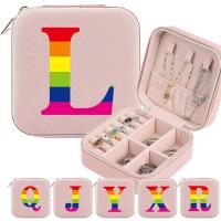 ราคา เครื่องประดับ บ้าน เครื่องสำอาง แสดง เครื่องประดับ ออแกไนเซอร์ กล่อง เครื่องประดับ ต่างหู กล่องเก็บของ ลายตัวอักษรสีรุ้ง (42068635599)