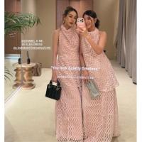 ราคา lookbookthesignature alba dress เดรสไปงานคอลใหม่ สี Pink petal lace Used once Size M (52703358444)