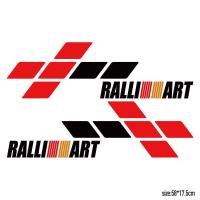 ราคา ❤️ 1คู่ RALLIART Auto ประตูเอว E สติกเกอร์รถ Decal ไวนิลรถสำห (29376613127)