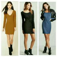 ราคา Forever21 เดรสสั้น แขนยาว ผ้าคอตต้อน (789641537)