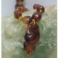 ราคา อำพัน อำพันพม่า สร้อยคออำพันพร้อมจี้ปลา สีเหลืองอมส้ม (28263879862)