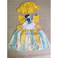 ราคา เดรสเกาหลีสีฟ้าสีเหลืองพร้อมหมวกสีเหลืองSize80ของใหม่ (20882493173)