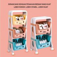ราคา ชั้นวางของเล่น ชั้นวางซ้อนล้อชั้นเก็บของอเนกประสงค์ล้อที่วางเก็บของมัลติฟังก์ชั่นสําหรับของเล่นเด็ก (28142518218)