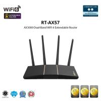 ราคา ASUS RT-AX57 (AX3000) Dual Band WiFi6 Extendable Router, AiMesh Compatible (23742024460)