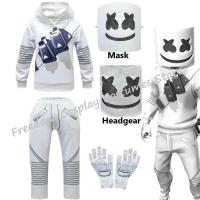 ราคา C Kids Electronic Sound Singer DJ Marshmello Costume Girls Boys Halloween Christmas Cosplay Party C (41170484304)